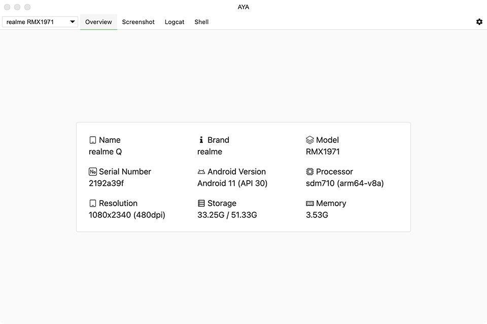 AyaADB首页、文档和下载 - Android ADB 桌面应用