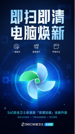 360安全卫士极速版清理优化功能全新升级 页面更加简洁清晰